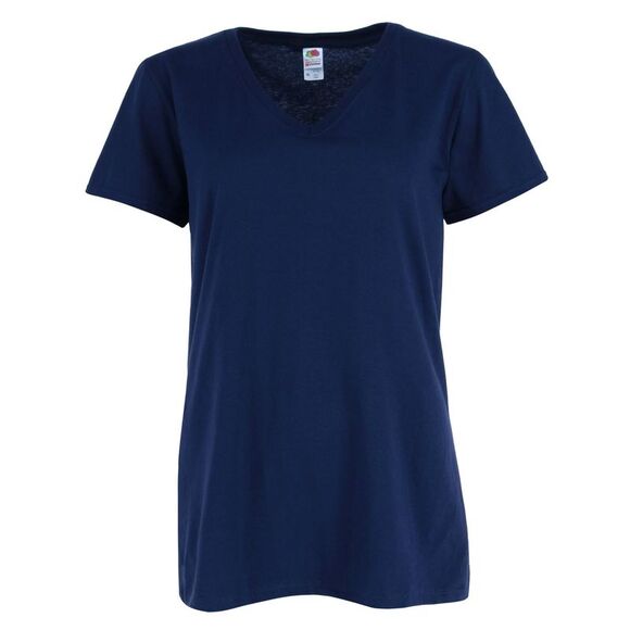 Fruit of the Loom Women's Cotton V Neck Tee Shirt - Picture 1 of 2